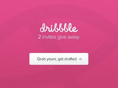 2 Dribbble invites give away draft me dribbble dribbble invites giveaway icon invitation invite invites player