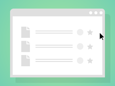 Favorite (gif) browser favorite star ui wireframe