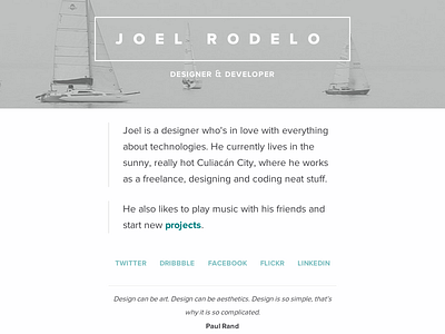 Personal Site Redesign animation css3 redesign ui website