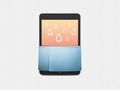 iPad in Sauna illustration ipad