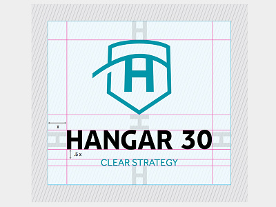 Hangar Logo anatomy blue logo military