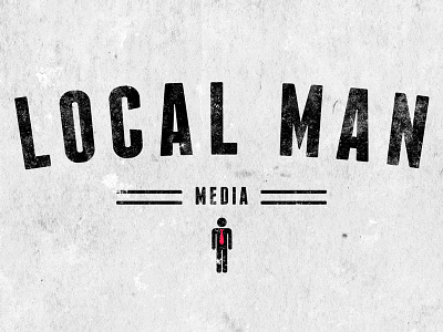 Local Man Media logo grunge ios logo simple texture