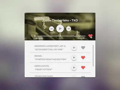 Music player :) color photoshop player ui ux widget