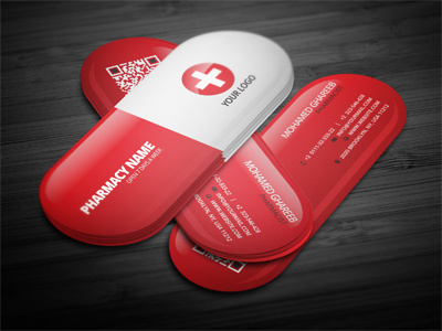 Creative Pharmacist Business Card 2 side 300 dpi ai awesome business card cmyk creative design edit text pharmacist print ready vector