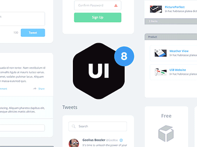 UI Kit creativedash freebie ios iphone kit psd ui ui8 ux