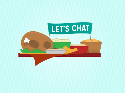 Thanksgiving Attention Grabber chat illustration pie potatoes thanksgiving turkey