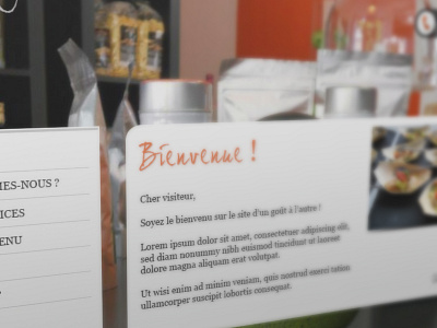 Epicerie fine photoshop traiteur ui ux épicerie