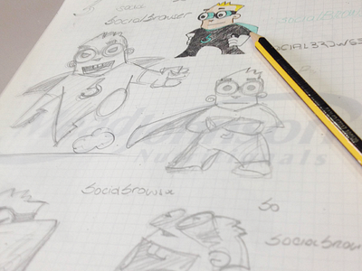 Drafting a hero illustration