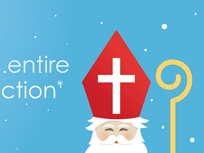 Sinterklaas blue century gothic illustration illustrator newsletter header red saint nicholas sinterklaas sky snow vector based