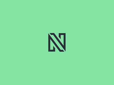 Simple N letter n lettering monogram n