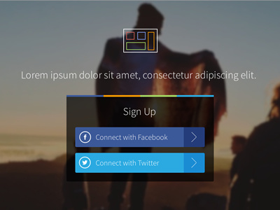 Signup page clean landing signup web