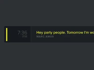 Hey Party People. app flat interface status ui
