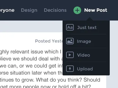 New Post flat navy blue new post