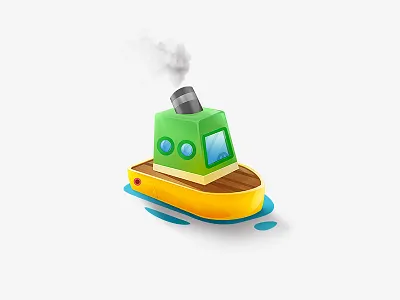 Boat icon boat cartoon icon illustration navigation oneyearofdesign sea ship travel water
