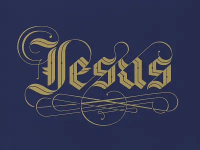 Crossway Christmas Card jesus script typography