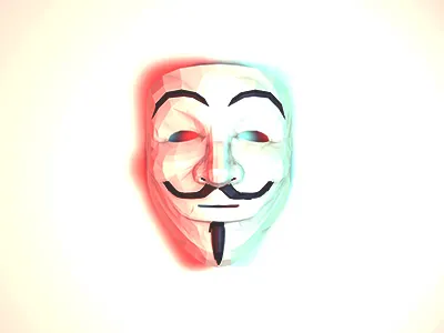 Guy Fawks Mask 3d c4d guy fawks lighting low poly render