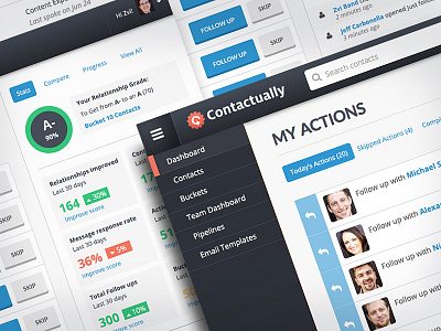 Contactually Dashboard Concepts contactually design desktop screen start up ui user interface ux website