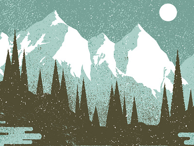 Mountains & Snow illustration texture winter