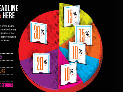 NEON pie-y pie chart