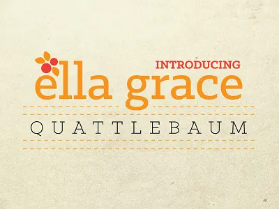 Ella Grace announcement birth print