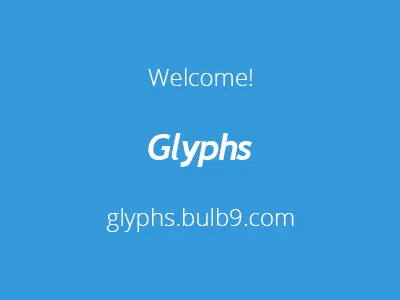 Welcome glyphs.bulb9.com download freebie glyphs icon psd site welcome