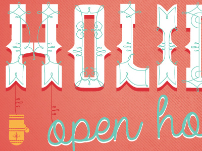 Holiday Open House Invite (WIP) charity christmas holidays invitation mittens shopping