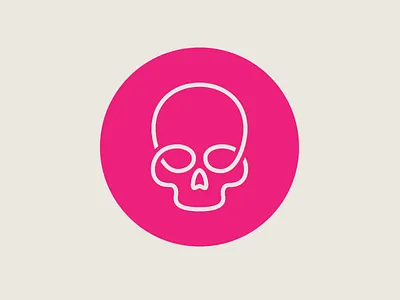 Skullink design identity lines logo skull