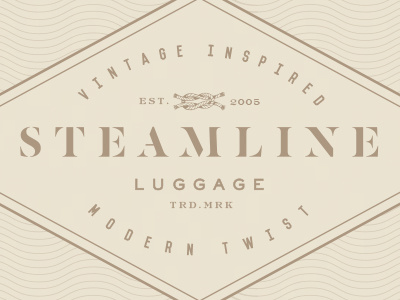 Introducing: S T E A M L I N E branding dolla floda logo luggage nautical rebrand steamline steamline luggage typography vintage