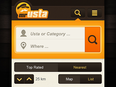 Search UI mobile search ui