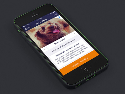 Pet Service aerolab app argentina button dog ios ios7 iphone lucas service ui ux