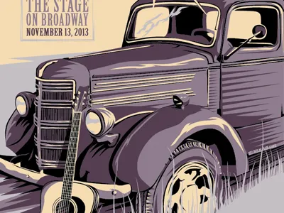 Gig Poster acoustic guitar concert design gig poster illustration music pickup washburn