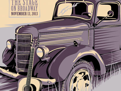 Gig Poster acoustic guitar concert design gig poster illustration music pickup washburn