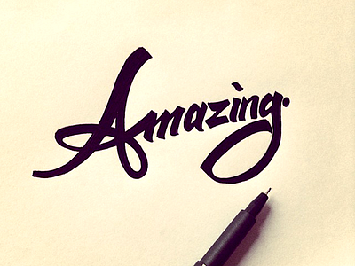 Amazing amazing custom design forsuregraphic lettering marker rapid sketch type word