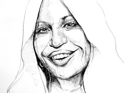 Donatella bic fashion ink portrait