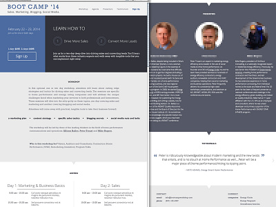 Boot Camp '14 conference marketing sales ui web web design website