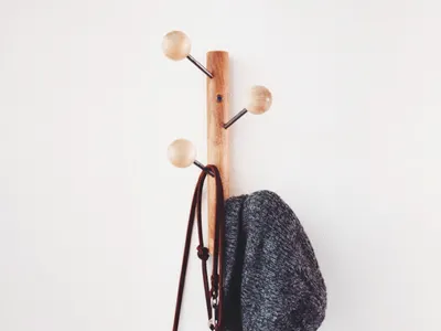 MOREroom wall hook eames hook midcentury modern mushroom wall wood