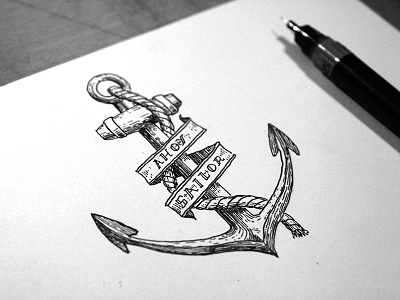 Anchor anchor illustration typography