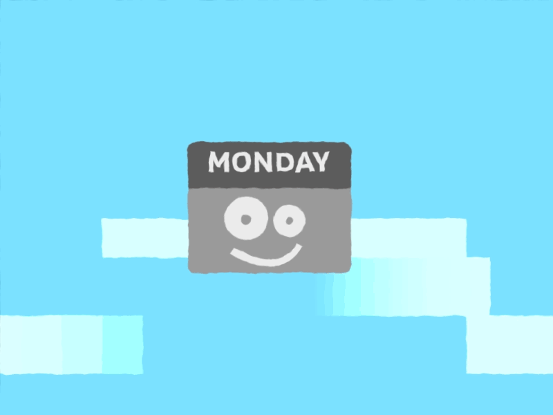 Happy Monday 2d animation gif illustration monday