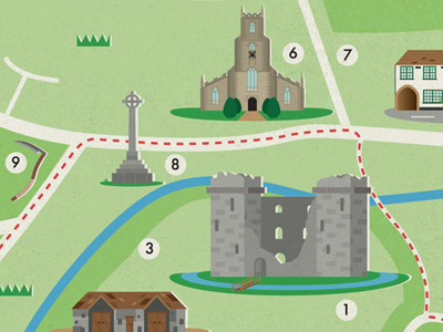 Local Landmarks illustration landmarks map