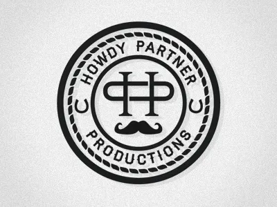 Bossman brand cowboy horse shoe lasso logo mustache posse rope seal