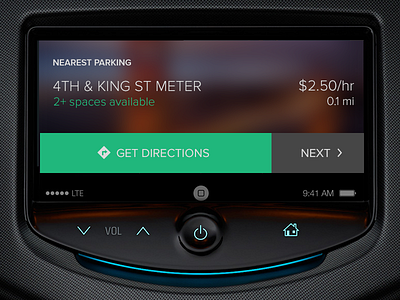 In-Dash Parking Concept car concept dash parking ui