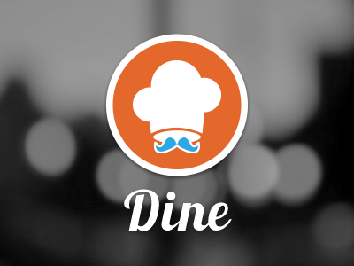 Dine App app concept food logo
