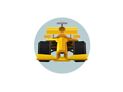 Racing icon car f1 flat icon racing round speed