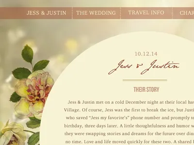 Jess & Justin Wedding fields floral floral botany flowers light pink video background web design wordpress