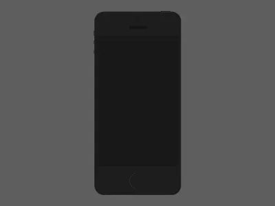 Flat iPhone 5S Space Grey apple device flat flat design iphone iphone 5s space grey