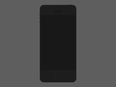 Flat iPhone 5S Space Grey apple device flat flat design iphone iphone 5s space grey