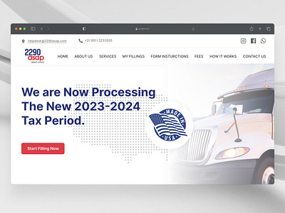 Logistic Truck Company Landing Page Design | 2020 ASAP service landing page