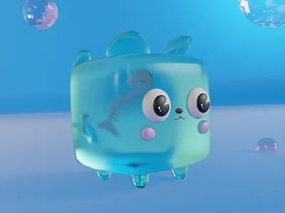 Jelly Cat 3d b3d blender cat illustration