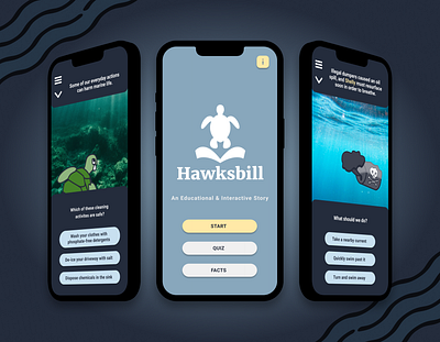 Educational Application - Hawksbill figma front end graphic design javascript ui