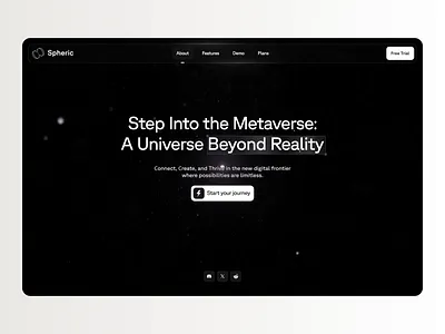 Metaverse Landing Page blockchain crypto crypto landing page cryptocurrency defi fintech forex hero homepage landing landing page meta world metaverse nft saas website staking trading web 3 web design webdesign